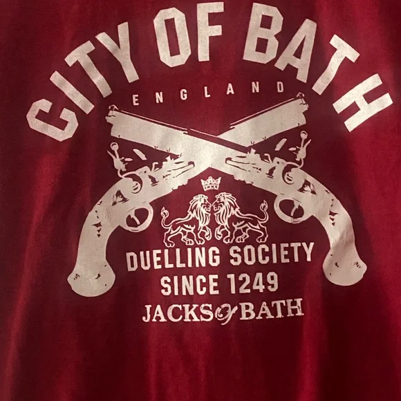 Gildan Red Short Sleeve Tee Vintage Style - Picture 2 of 8